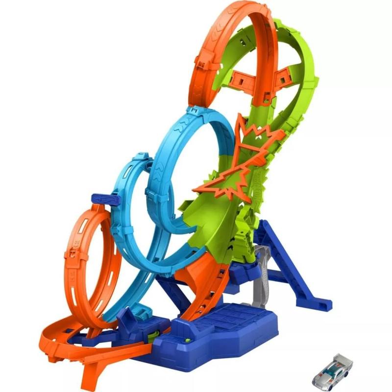 Pista Hot Wheels Voltas E Colisões Looping - Mattel HXR70 - Pistas